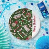 Assiettes En Carton Bonbons de Noël Motif Plaques en papier (Fête)