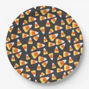 Assiettes En Carton Bonbons d'Halloween motif, gâteries amusantes de b