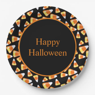 Assiettes En Carton Bonbons d'Halloween motif, gâteries amusantes de b