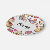 Assiettes En Carton Bonbons et Dessert Doodles Sweet Traitements Motif (Angle)