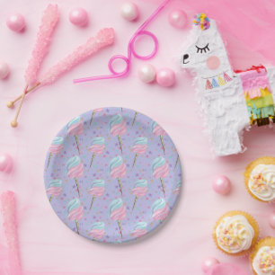 Assiettes En Carton Bonbons et Motif de sucre