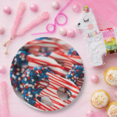 Assiettes En Carton Bonbons patriotiques (Fête)