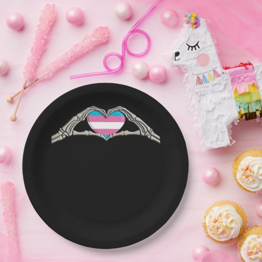 Assiettes En Carton Bone Hands Coeur Transgenre Goth (Fête)