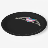 Assiettes En Carton Bone Hands Coeur Transgenre Goth (Angle)