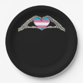 Assiettes En Carton Bone Hands Coeur Transgenre Goth (Devant)
