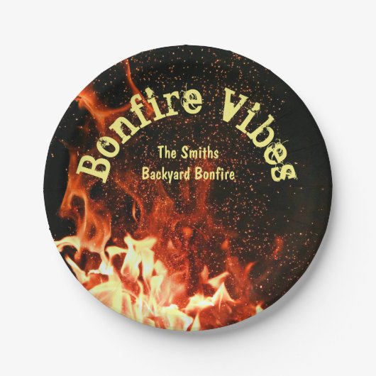 Assiettes En Carton Bonfire Party | (Devant)