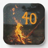 Assiettes En Carton Bonfire Sparks fête d'anniversaire (Recto)
