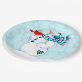 Assiettes En Carton Bonhomme de neige (Angle)