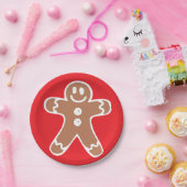 Assiettes En Carton Bonhomme en pain d'épice (Fête)