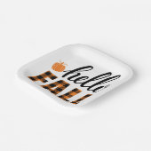 Assiettes En Carton Bonjour automne (Angulaire)