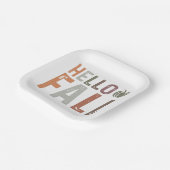 Assiettes En Carton Bonjour Automne (Angulaire)