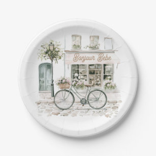 Assiettes En Carton Bonjour Bebe French Baby Shower