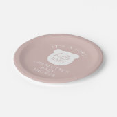 Assiettes En Carton Bonjour bébé ours C'est un garçon (Angle)