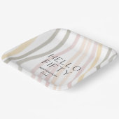 Assiettes En Carton Bonjour Cinquante Simple 50ème Anniversaire Plaque (Angulaire)