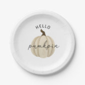 Assiettes En Carton Bonjour Citrouille - Automne, automne (Devant)