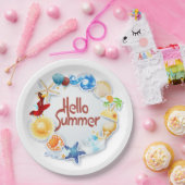 Assiettes En Carton Bonjour été (Fête)
