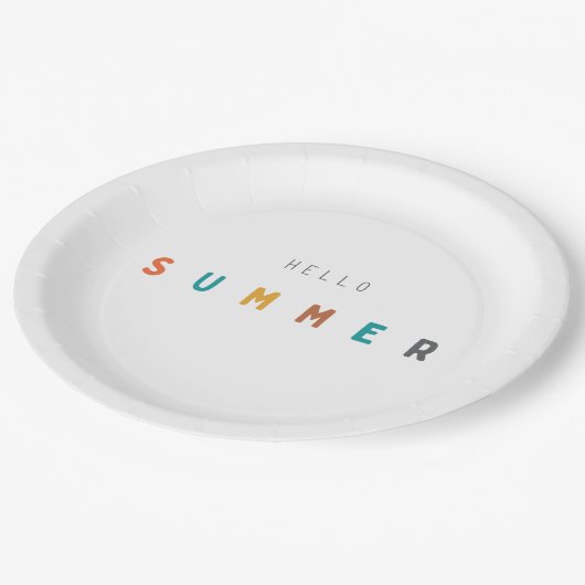 Assiettes En Carton Bonjour été Plaques de papier moderne (Angle)