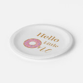 Assiettes En Carton Bonjour Little One 1er anniversaire Pin Donut Part (Angle)