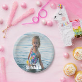 Assiettes En Carton Bonjour Plaques de papier photo été (Fête)