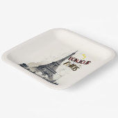 Assiettes En Carton Bonjour Skyline Marathon Paris (Angulaire)