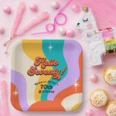 Assiettes En Carton Bonjour Soixante-dix Super fête d'anniversaire des (Fête)