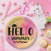 Assiettes En Carton Bonjour Summer Fun Party (Fête)