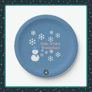 Assiettes En Carton Bonjour, Winter Wonderland