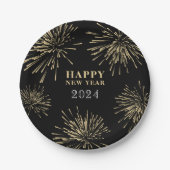 Assiettes En Carton Bonne année (Devant)