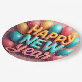 Assiettes En Carton Bonne année (Angle)
