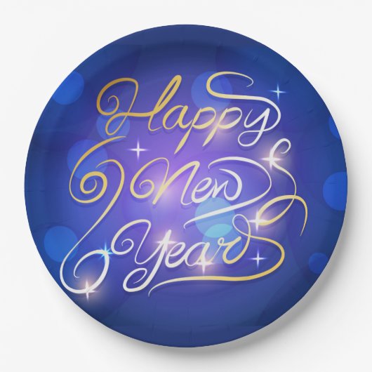 Assiettes En Carton Bonne année (Devant)