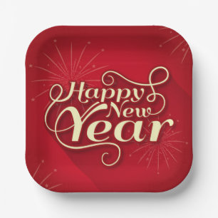 Assiettes En Carton Bonne année