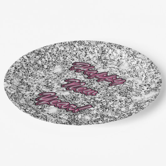 Assiettes En Carton Bonne année (Angle)