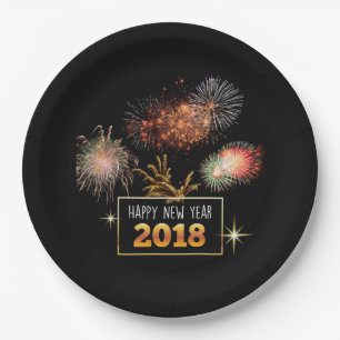 Assiettes En Carton Bonne année 2018