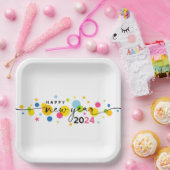 Assiettes En Carton Bonne année 2024 (Fête)