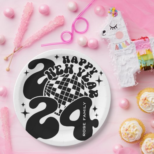 Assiettes En Carton Bonne année 2024 (Fête)