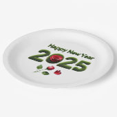 Assiettes En Carton Bonne année 2025 (Angle)