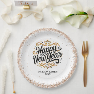 Assiettes En Carton Bonne Année Personnalisé
