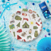 Assiettes En Carton Bonne aventure Camper Anniversaire (Fête)