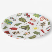 Assiettes En Carton Bonne aventure Camper Anniversaire (Angle)