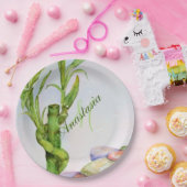 ASSIETTES EN CARTON BONNE CHANCE MONOGRAM DU PARTI DE RETRAITE (Fête)