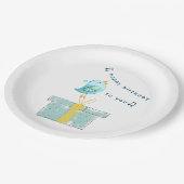 Assiettes En Carton Bonne Chanson d'anniversaire (Simple Little Bird 2 (Angle)