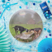 Assiettes En Carton Bonne Chèvre au coucher du soleil Anniversaire (Fête)