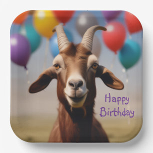 Assiettes En Carton Bonne chèvre d'anniversaire