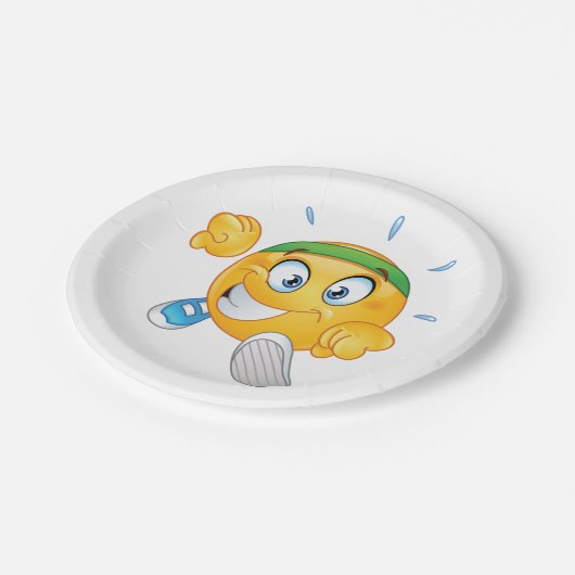 Assiettes En Carton Bonne exécution Emoji (Angle)