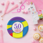 Assiettes En Carton Bonne fête d'anniversaire fabuleuse | Motif de ban (Fête)