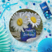 Assiettes En Carton Bonne fête d'anniversaire White Daisy (Fête)