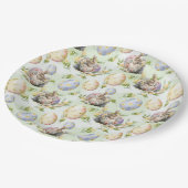 Assiettes En Carton Bonne fête de Pâques Bunny Fête (Angle)