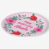 Assiettes En Carton Bonne fête des mères Modifier le nom Grand-mère Ab (Angle)