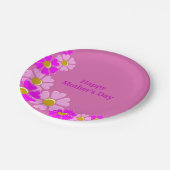 Assiettes En Carton Bonne fête des mères Plutôt rose Fleurs Plaque de (Angle)