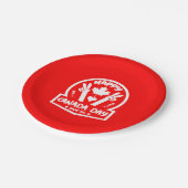 Assiettes En Carton Bonne fête du Canada 1er juillet (Angle)